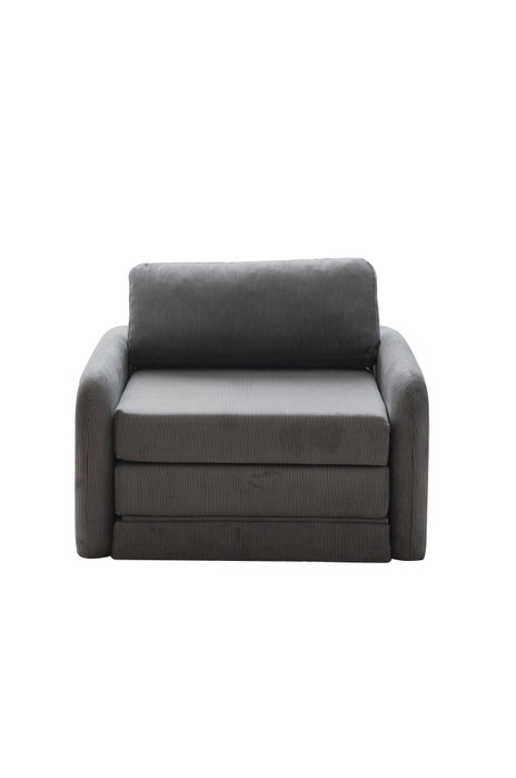 Atelier Del Sofa Nest - Sofá-Cama de 1 Plaza en Terciopelo Gris Atelier Del Sofa Nest - Sofá-Cama de 1 Plaza en Terciopelo Gris